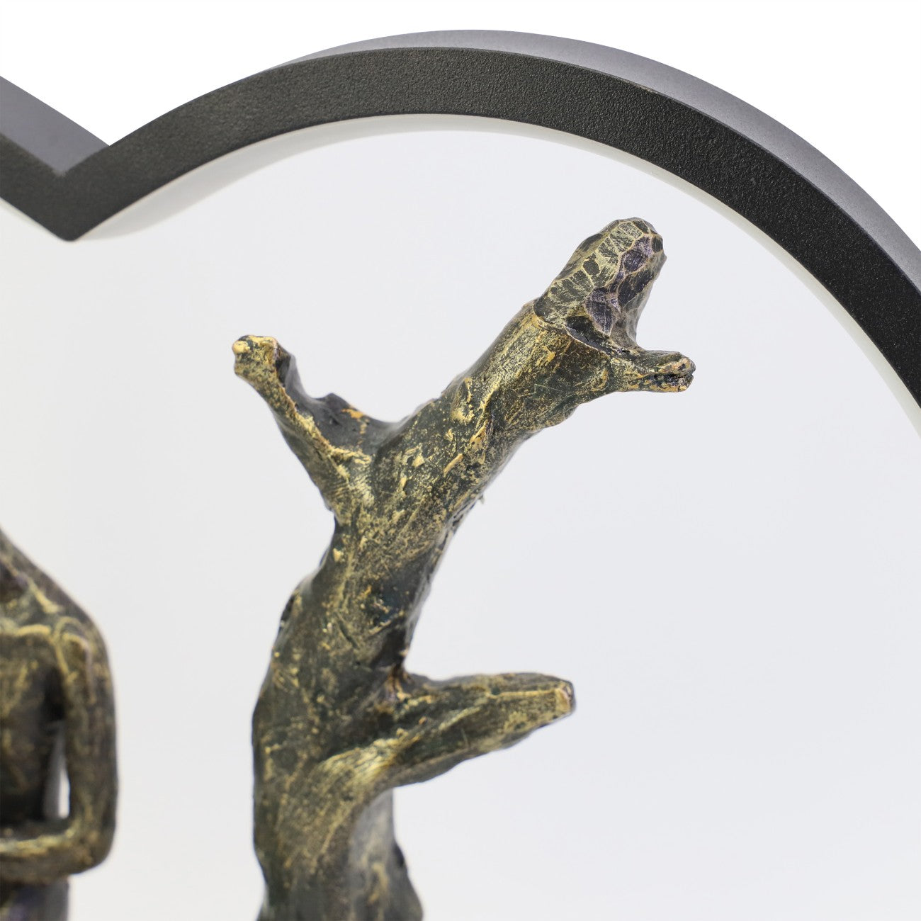 Antique Bronze Lovers on Branch Light Sculpture LED